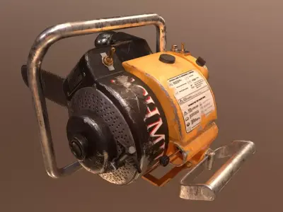 Vintage saw Low-poly 3D model