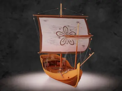Low Poly Ship Low-poly 3D model purchase