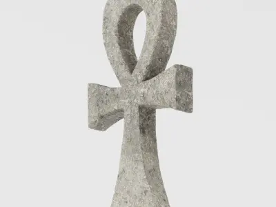Stone Egyptian Cross Ankh Key of Life 3D model