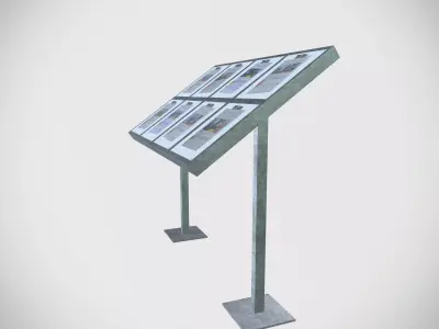 Notice board Low-poly 3D model purchase