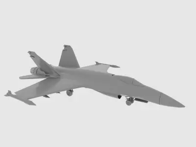 Fighter Jet 3D Model High Detail PBR Textured Maya 3D model