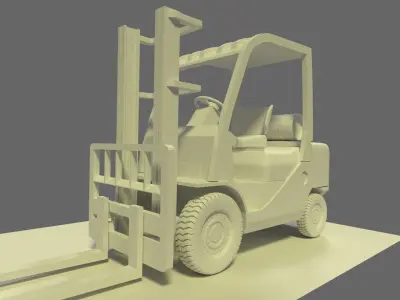 forklift toyota Free 3D model