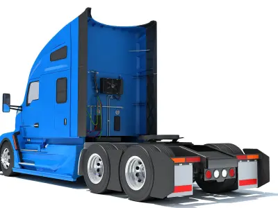 Generic Semi Truck 3D model 3