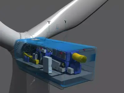 Internal Structure of Wind Turbine Generator 1 3D model