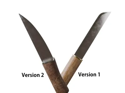 Knife - set of two Low-poly 3D model