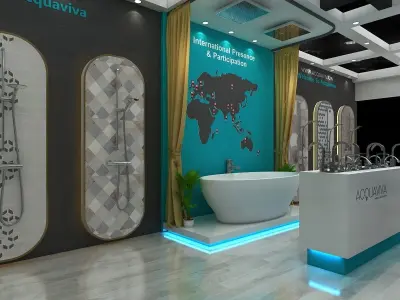 Exhibition Stall size 10x5Mtr Two Side Open 3D model  3D model