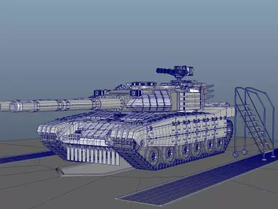 War tank 3D model buy