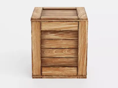 Wooden Crate V8 - Clean Storage and Transport Box 3D model