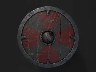 Viking Sheild Low-poly 3D model