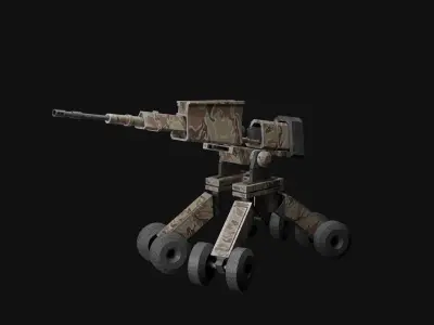 military cannon Free 3D model