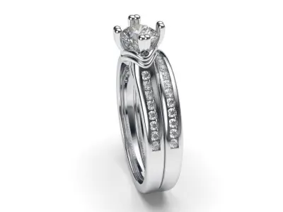 solitaire with ring sizes  9 part S88 3D print model