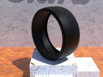 ORTAS TIRE NO 25 GAME READY Low-poly 3D model