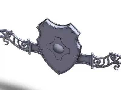 Shield display herald 3D model