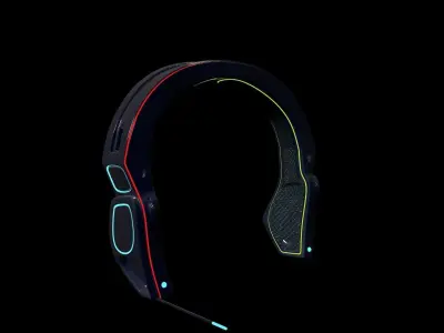 Science Fiction Head Phone Heard Surface 3D Model scifi 3D model