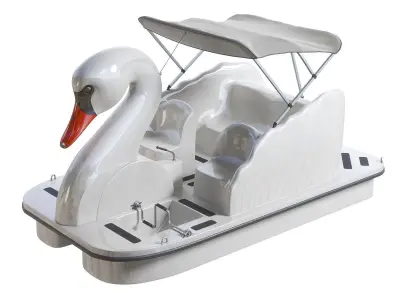Swam and Duck Paddle Wheeller pedal boats 3D Model Pack