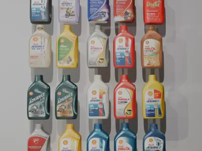 Shell Engine Oil Low-poly 3D model