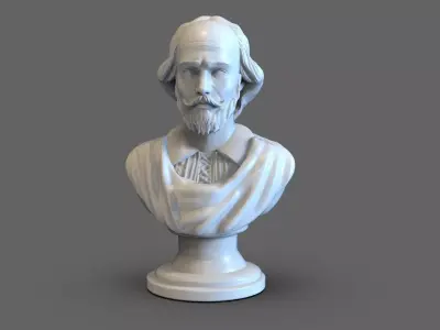 William Shakespeare Bust 3D print model