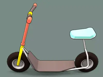 Stylized Cartoon Scooter Low-poly 3D model purchase