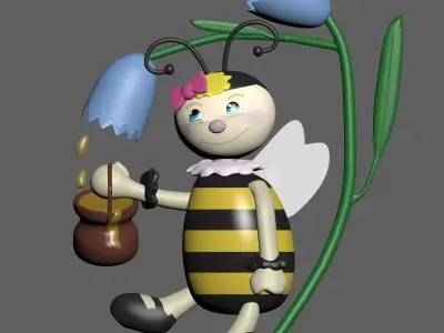 Cartoon Bee 3D model get