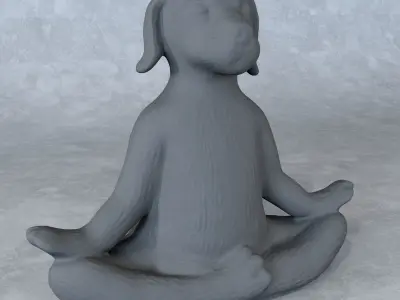 Yoga dog 3D print model
