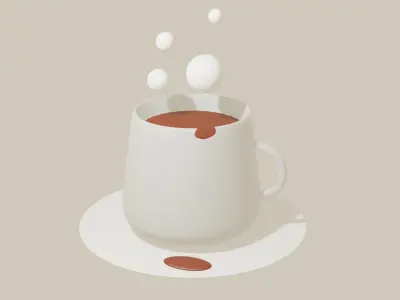 Space Cup  Free low-poly 3D model