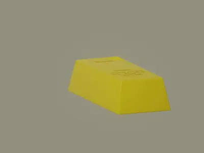 Gold Bar Low-poly 3D model buy