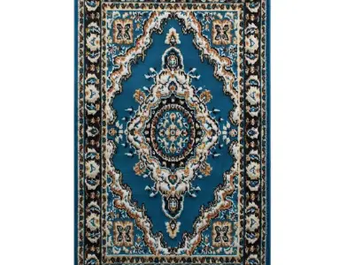 Blue Motif Rustico Carpet with Anti Skid Backing Low-poly 3D model