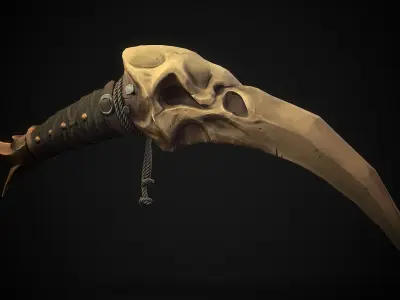 Crow Dagger Low-poly 3D model purchase