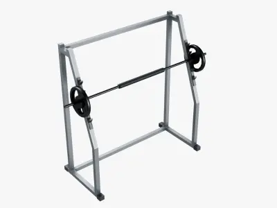Squat Cage Low-poly 3D model