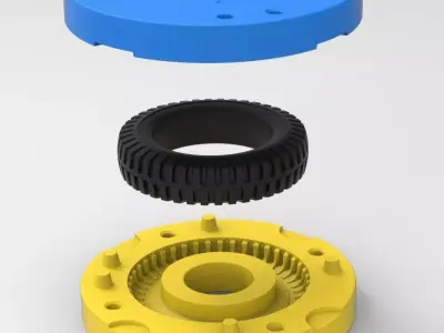 Mold for diecast  tire 2 Scale 1 to 10 and 1 to 14 and 1 to 25 3D print model