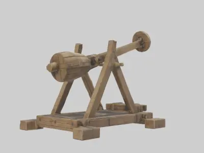 Siegecatapult Model Low-poly 3D model