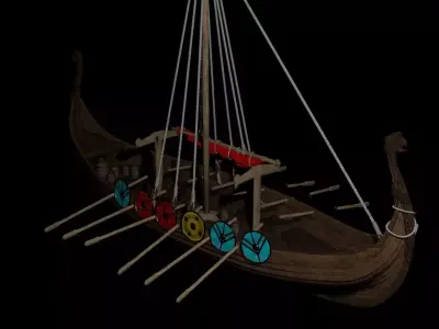 Drakkar from Vikings serie 3D model