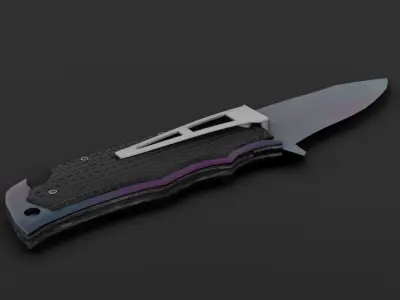 Rainbow Pocket Knife Free low-poly 3D model