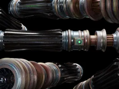 Leia lightsaber Free 3D model