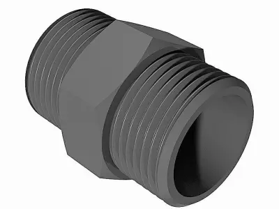 PVC Nipples - BSP Male Free 3D model