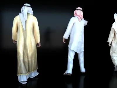 The men of Islam 3D model  3D model