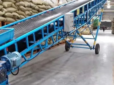 Mobile Belt Conveyor System - Movable Loading Conveyor 3D model
