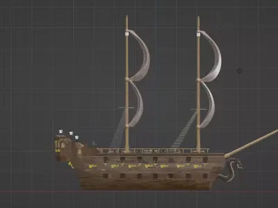  SAIL WARSHIP 3D model
