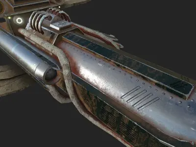 Sci-Fi Aircraft - Airship Rusted - Steampunk Asset Low-poly 3D model