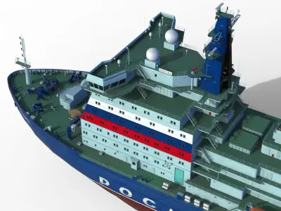 Arktika Project 22220 icebreakers 3D model