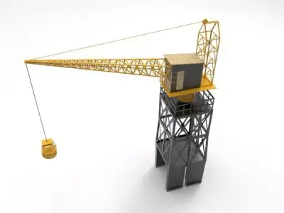 Industrial and port cranes 3D model