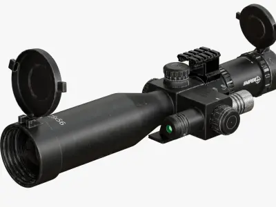 Optical Scope Low-poly 3D model