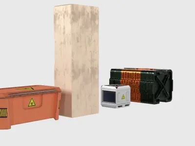 boxes and crates 3D model