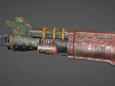 3D lowpoly shotgun-Game ready gun from game doomsday Low-poly 3D model