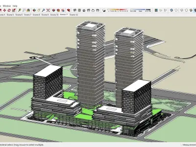 Sketchup Office building K7 3D model