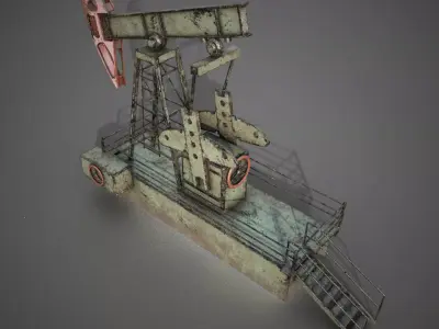 Oil Pump I PBR Model 3D model Low-poly 3D model