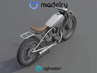 Trail Motorcycle 3D model