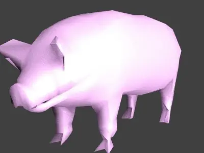 Low poly dog design 3D model