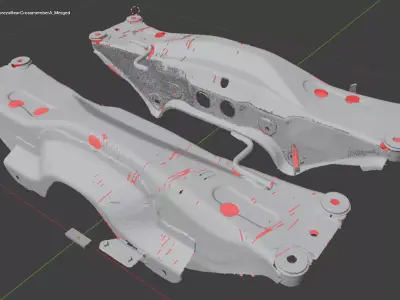  Subaru Impreza Rear Crossmember 20150FE200 2002-2007 Scan 3D model