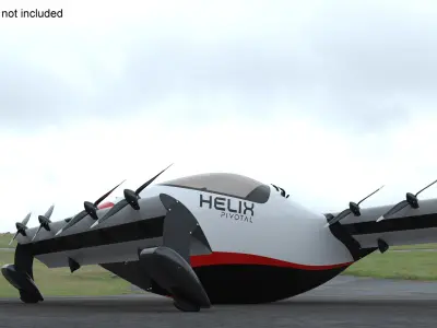 Helix Pivotal Electric VTOL Aircraft 3D model